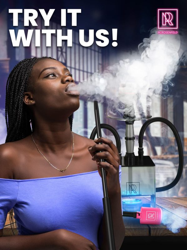 Pink Hookah Pump with 1300 mAh Rechargeable Battery   Electric Hookah Air Pump Kit with Led Light   Mini Hookah Pump Starter   Universal Shisha Hookah Starter Kit Helper   Hookah Starter - Image 6