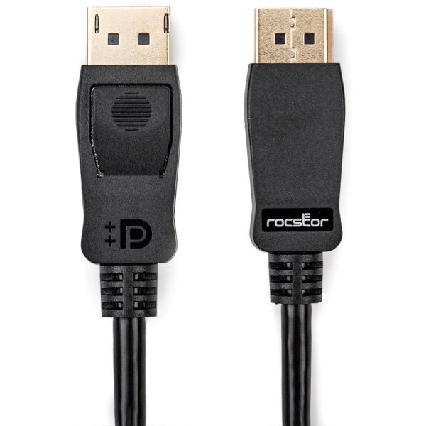Rocstor Premium 6ft / 2m DisplayPort 1.2 Cable M/M - DisplayPort 4k - DisplayPort Male Digital Audio/Video - 6ft - Black- DP TO DP Cable 4Kx2K - Image 2