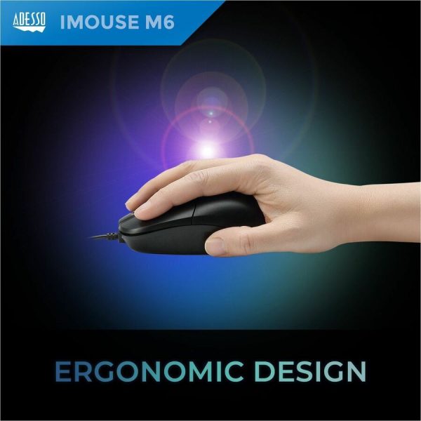 Adesso iMouse M6-TAA - Optical Scroll Mouse (TAA Compliant) - Image 3