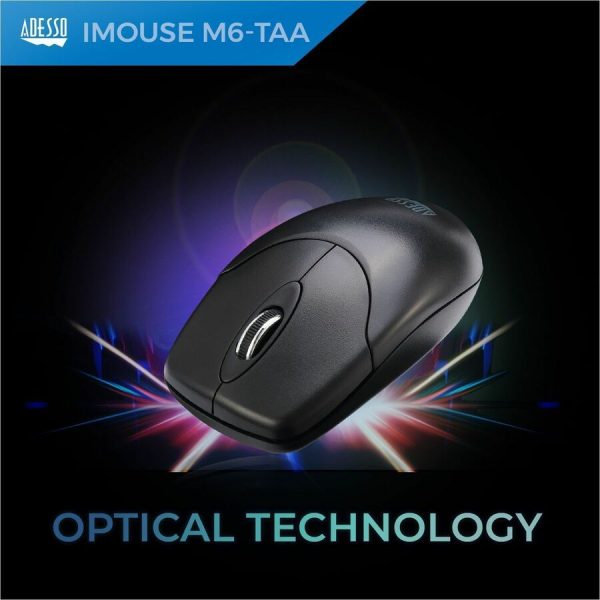 Adesso iMouse M6-TAA - Optical Scroll Mouse (TAA Compliant) - Image 5