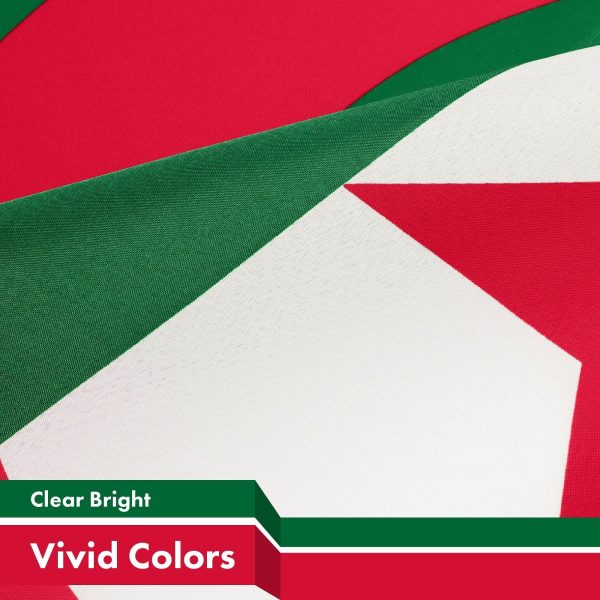 G128 5 Pack: Algeria Algerian Flag | 3x5 Ft | LiteWeave Pro Series Printed 150D Polyester | Country Flag, Indoor/Outdoor, Vibrant Colors, Brass Grommets, Thicker and More Durable Than 100D 75D Poly - Image 3
