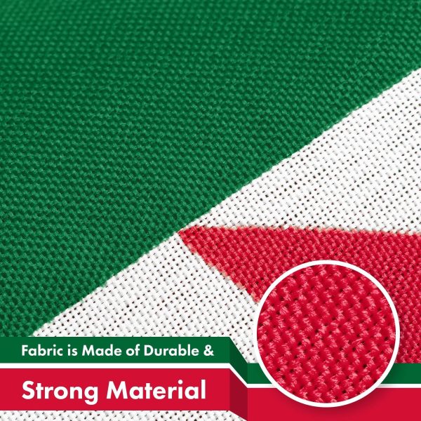 G128 5 Pack: Algeria Algerian Flag | 3x5 Ft | LiteWeave Pro Series Printed 150D Polyester | Country Flag, Indoor/Outdoor, Vibrant Colors, Brass Grommets, Thicker and More Durable Than 100D 75D Poly - Image 4
