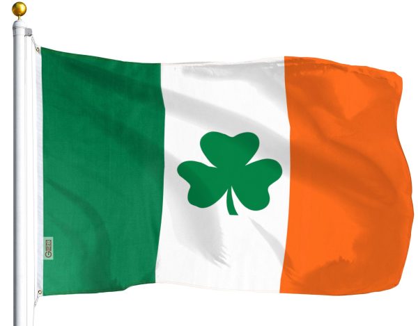 Irish Shamrock Flag 75D Printed Polyester 3x5 Ft