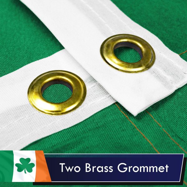 Irish Shamrock Flag 75D Printed Polyester 3x5 Ft - Image 2