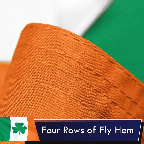 Irish Shamrock Flag 75D Printed Polyester 3x5 Ft - Image 5