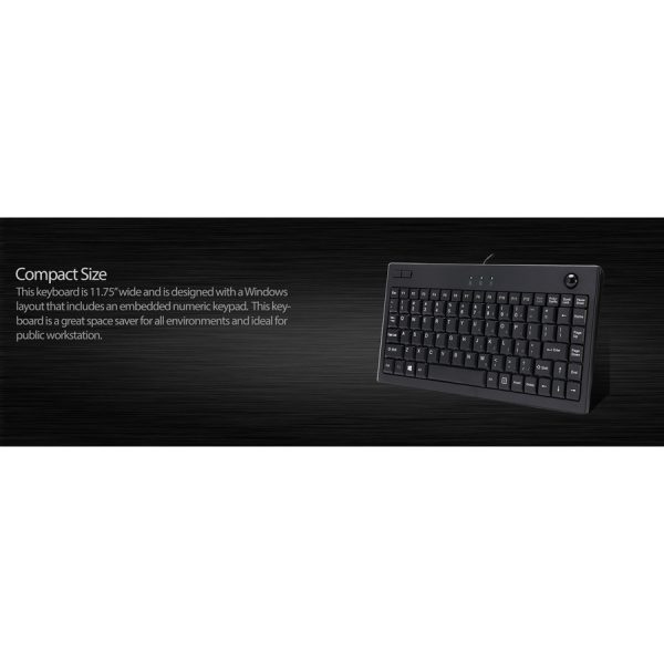 Adesso AKB-310UB Mini Trackball Keyboard - Image 2