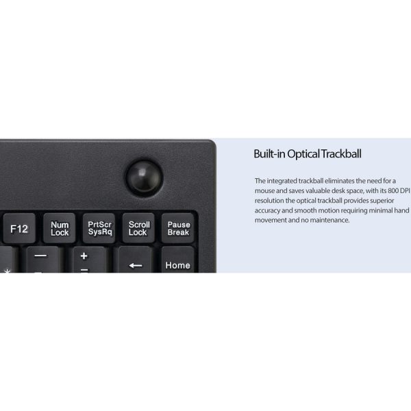 Adesso AKB-310UB Mini Trackball Keyboard - Image 3