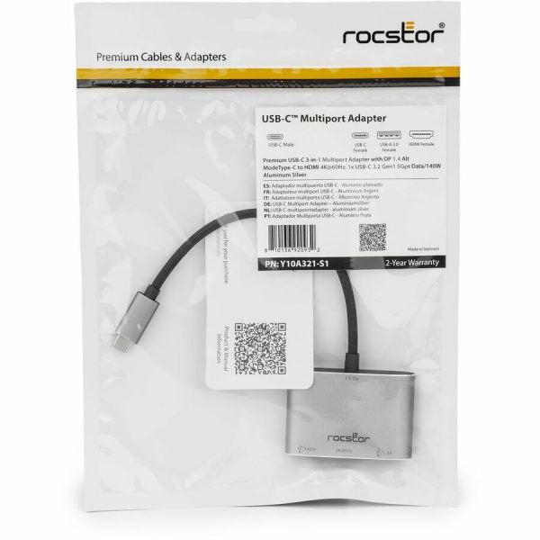 Rocstor Type-C to HDMI/USB-A/Type-C Data or PD3.1 Charging - Image 6