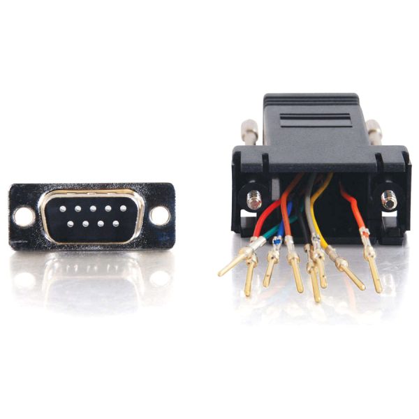 C2G RJ45 to DB9 Male Modular Adapter - Black - Image 2