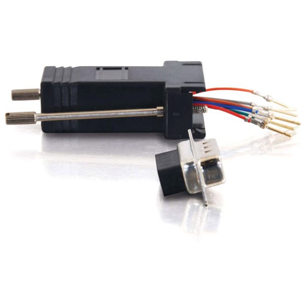 C2G RJ45 to DB9 Male Modular Adapter - Black - Image 3