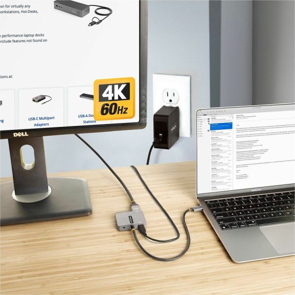 StarTech.com USB C Video Adapter, USB C to HDMI VGA Multiport Adapter, 3.5mm Audio, 4K 60Hz HDR, 100W PD 3.0 PT, USB C Display Adapter - Image 8