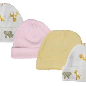 Baby Girls Caps (pack Of 4) Nc_0379