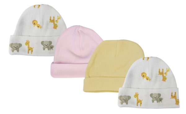 Baby Girls Caps (pack Of 4) Nc_0379