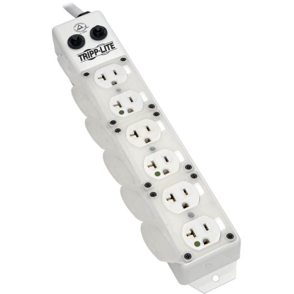 Eaton Tripp Lite Series Safe-IT UL 1363A Medical-Grade Power Strip for Patient-Care Vicinity, 6x 20A Hospital-Grade Outlets, Safety Covers, 7 ft. Cord - Image 3