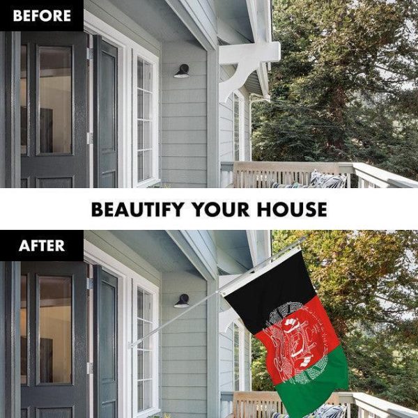 G128 Combo Pack: Flag Pole 6 FT Silver Tangle Free & Afghanistan Afghan Flag 3x5 FT Printed 150D Polyester - Image 3