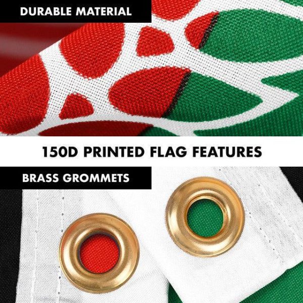 G128 Combo Pack: Flag Pole 6 FT Silver Tangle Free & Afghanistan Afghan Flag 3x5 FT Printed 150D Polyester - Image 4