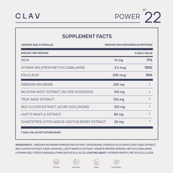 ® Natural Hormone Balance for Women   PMS Relief with Siberian Rhubarb Wild Yam & Vitex Berry   Vegan Menstrual Regulator Supplement   120 Capsules - Image 9