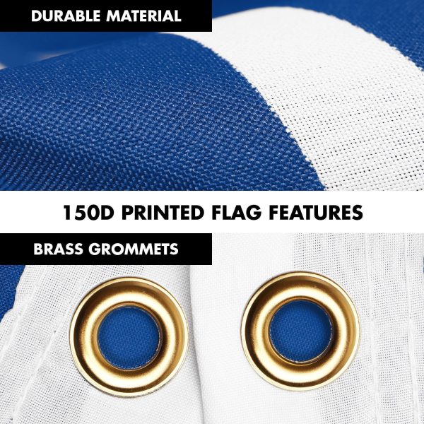 G128 Combo Pack: 6 Ft Tangle Free Aluminum Spinning Flagpole (Silver) & North Atlantic Treaty Org NATO Flag 3x5 Ft, LiteWeave Pro Series Printed 150D Polyester | Pole with Flag Included - Image 4