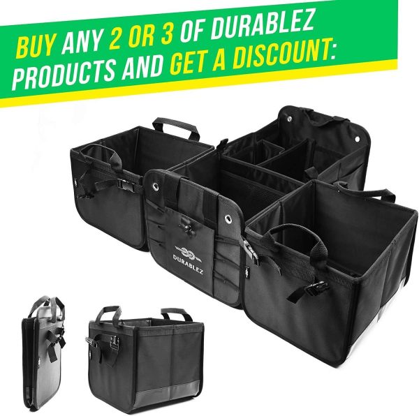 4 Compartment Separable Collapsible Car Trunk Storage Organizer for SUV Minivan Truck Sedan   XXL Cherrysh - Image 7