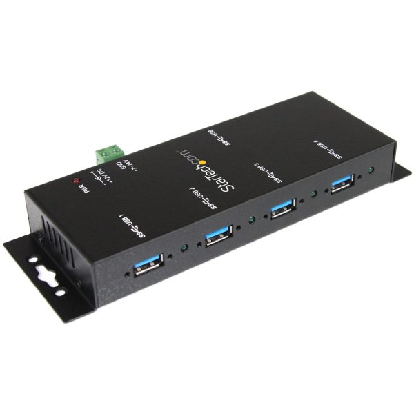 StarTech.com 4 Port Industrial USB 3.0 Hub - 5Gbps - Mountable - Rugged USB Hub - Image 2