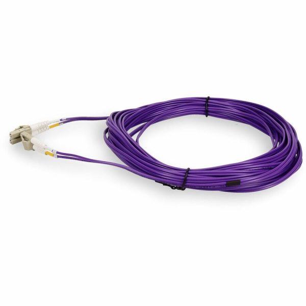 AddOn 6m LC to LC Purple OM4 Duplex OFNR (Riser-Rated) Fiber Patch Cable - Image 2