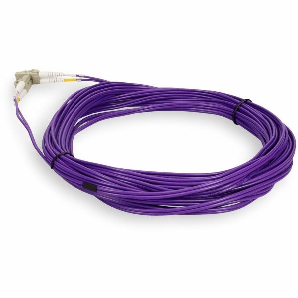 AddOn 6m LC to LC Purple OM4 Duplex OFNR (Riser-Rated) Fiber Patch Cable - Image 3