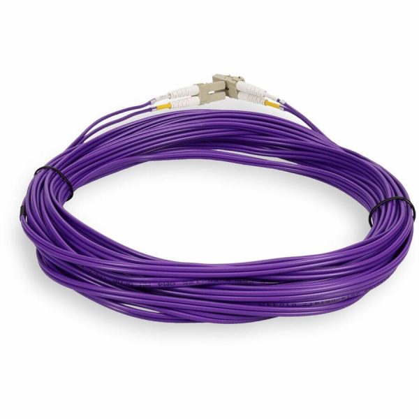 AddOn 6m LC to LC Purple OM4 Duplex OFNR (Riser-Rated) Fiber Patch Cable - Image 4