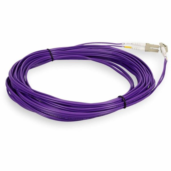 AddOn 6m LC to LC Purple OM4 Duplex OFNR (Riser-Rated) Fiber Patch Cable - Image 5