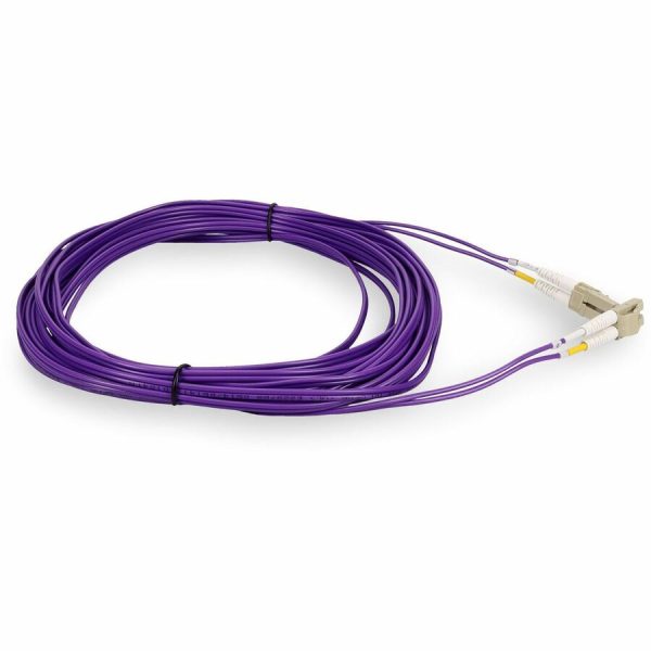 AddOn 6m LC to LC Purple OM4 Duplex OFNR (Riser-Rated) Fiber Patch Cable - Image 6