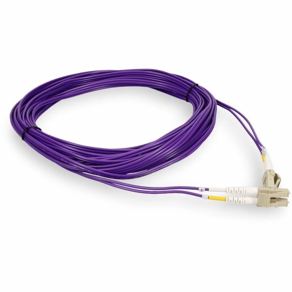 AddOn 6m LC to LC Purple OM4 Duplex OFNR (Riser-Rated) Fiber Patch Cable - Image 7