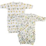 Unisex Newborn Baby 2 Piece Gown Set Nc_0754