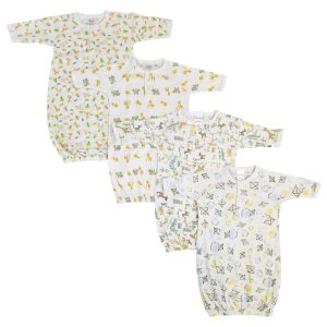 Unisex Newborn Baby 4 Piece Gown Set Nc_0741