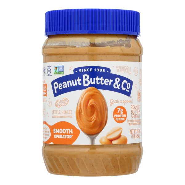 Peanut Butter and Co Peanut Butter - Smooth Operator - Case of 6 - 16 oz.