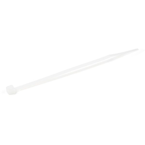 StarTech.com 4"(10cm) Cable Ties, 7/8"(22mm) Dia, 18lb(8kg) Tensile Strength, Nylon Self Locking Zip Ties, UL Listed, 1000 Pack, White - Image 2