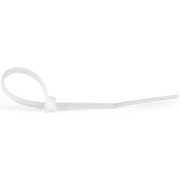 StarTech.com 4"(10cm) Cable Ties, 7/8"(22mm) Dia, 18lb(8kg) Tensile Strength, Nylon Self Locking Zip Ties, UL Listed, 1000 Pack, White - Image 3
