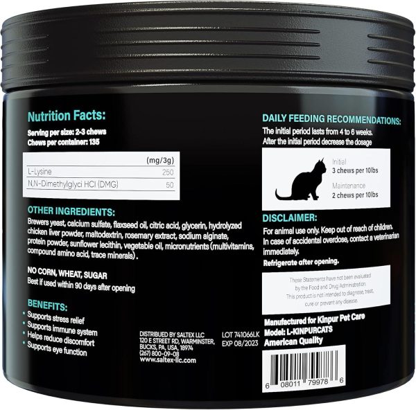 Lysine Cat Treats – Immune Support for Cats – Promotes Respiratory Health and Eye Function – Fortified with Vitamin B Calcium and Protein - Image 6