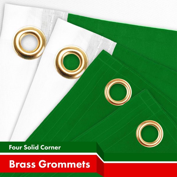 G128 5 Pack: Italy Italian Flag | 3x5 Ft | LiteWeave Pro Series Printed 150D Polyester, 4 Corner Brass Grommets | Country Flag, Vibrant Colors, Perfect For Balcony, More Durable Than 100D 75D Poly - Image 2