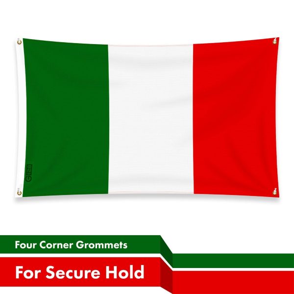 G128 5 Pack: Italy Italian Flag | 3x5 Ft | LiteWeave Pro Series Printed 150D Polyester, 4 Corner Brass Grommets | Country Flag, Vibrant Colors, Perfect For Balcony, More Durable Than 100D 75D Poly - Image 6
