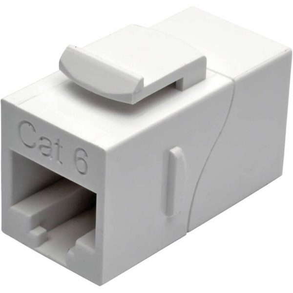 Eaton Tripp Lite Series Cat6 Straight-Through Modular In-Line Snap-In Coupler (RJ45 F/F), White, TAA - Image 2