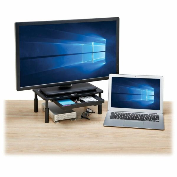 Eaton Tripp Lite Series Monitor Riser for Desk, 15 x 9 in. - Height Adjustable, Storage Drawer, Metal, Black - Image 2