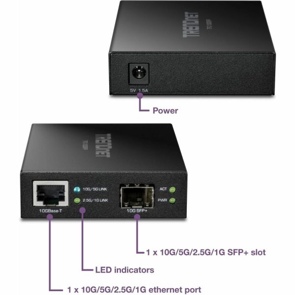 TRENDnet 10GBase-T to SFP+ Fiber Media Converter - Image 4
