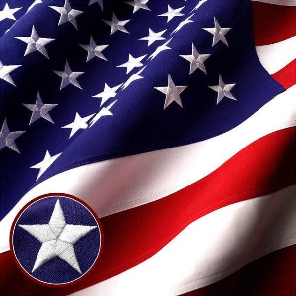 G128 Combo Pack: USA American Flag & Gadsden Don't Tread on Me Flag 4x6 Ft Embroidered Spun Polyester, Indoor/Outdoor, Brass Grommets - Image 6
