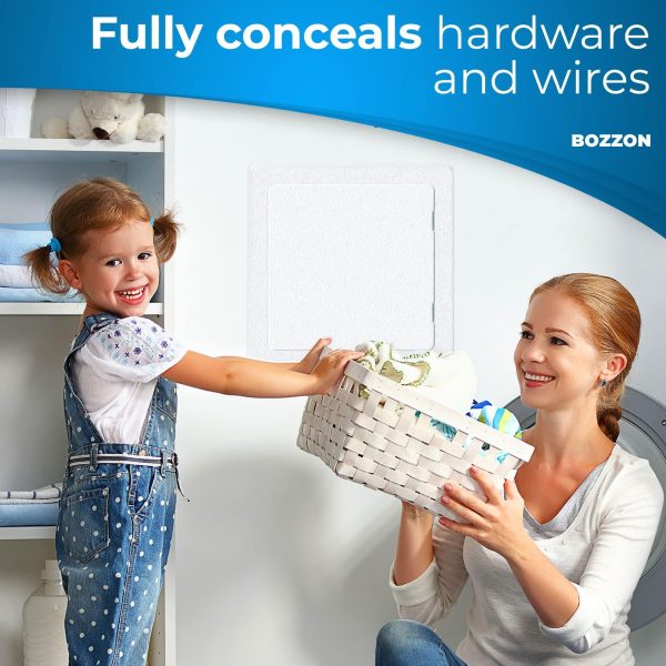 Access Panel for Drywall   10x10 inch   Wall Hole Cover   Access Door   Plumbing Access Panel for Drywall   Heavy Durable Plastic White - Image 7