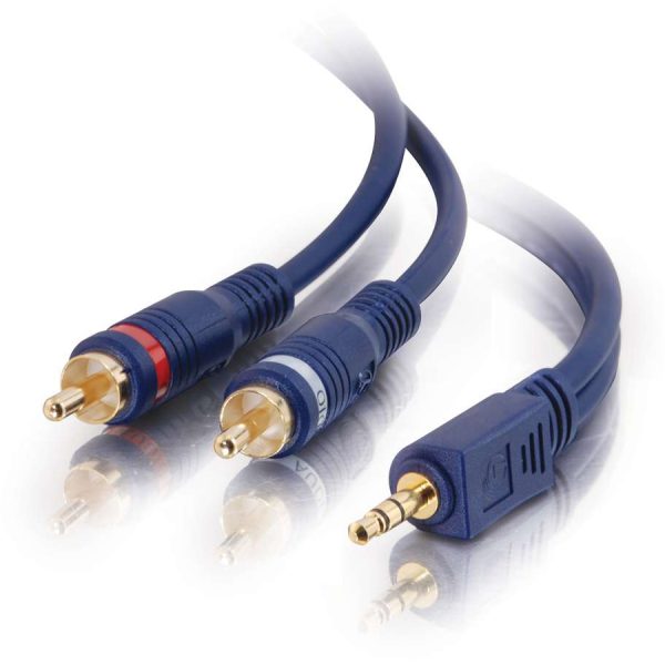 C2G 12ft Velocity One 3.5mm Stereo Male to Two RCA Stereo Male Y-Cable - Image 2