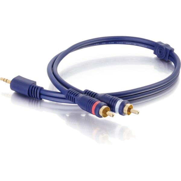 C2G 12ft Velocity One 3.5mm Stereo Male to Two RCA Stereo Male Y-Cable - Image 3