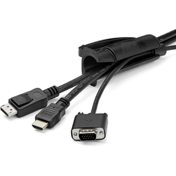 StarTech.com 2.5m / 8.2ft Cable Management Sleeve - Spiral - 25mm / 1" Diameter - W/ Cable Loading Tool - Expandable Coiled Cord Organizer - Image 2