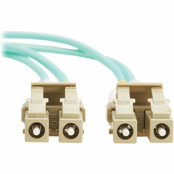 Eaton Tripp Lite Series 10Gb/40Gb/100Gb Duplex Multimode 50/125 OM4 LSZH Fiber Patch Cable (LC/LC), Aqua, 2M (6.6 ft.), TAA - Image 3