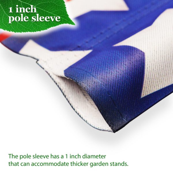 G128 Combo Pack: Garden Flag Stand Black 36 in x 16 in & Garden Flag Patriotic Decoration God Bless America USA Flag Accent 12"x18" Double-Sided Blockout Fabric - Image 2
