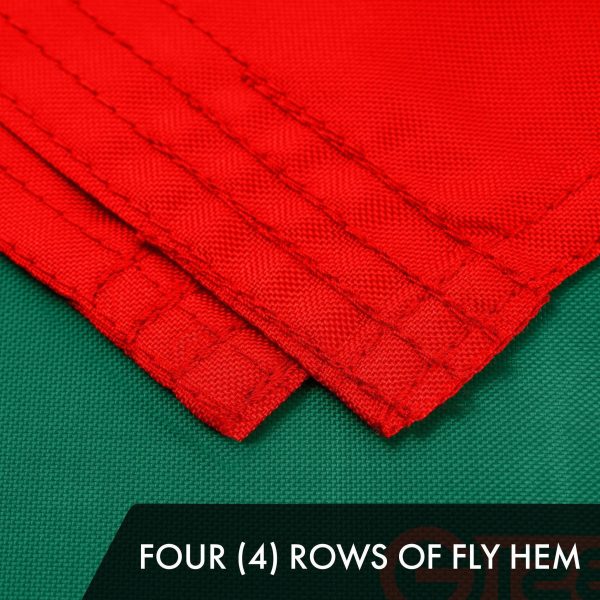 G128 Combo Pack: American USA Flag 2.5x4 Ft & Mexico Mexican Flag 2.5x4 Ft | Both ToughWeave Series Embroidered 300D Polyester, Embroidered Design, Indoor/Outdoor, Brass Grommets - Image 5