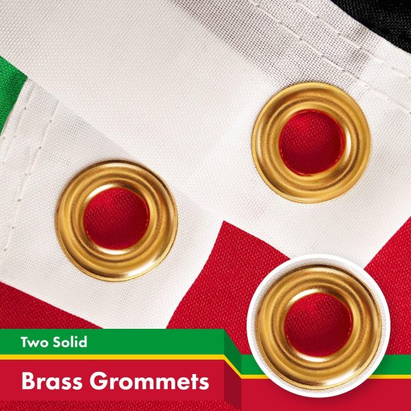 G128 Combo Pack: American USA Flag 3x5 Ft & Saint Kitts and Nevis Flag 3x5 Ft | Both LiteWeave Pro Series Printed 150D Polyester, Brass Grommets - Image 3